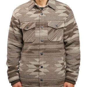 Jachs Men's Geometric Tan and Brown heavyweight Jacket Medium NWT